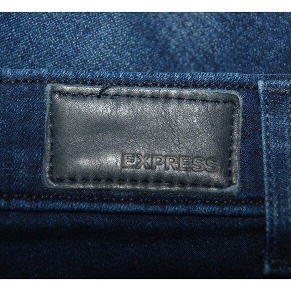 Express Ankle High Rise Denim Perfect Metallic Side Stripe Skinny Jean Womens 6 - Picture 8 of 13